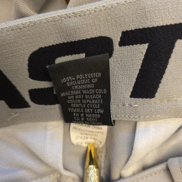 Easton Baseball Pants Men's XS Gray 28 Waist 30.5 Inseem Open Bottom - Picture 11 of 11